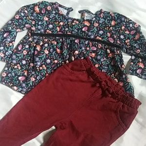 Old Navy hedgehog floral fall outfit